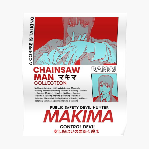 Makima Red - Chainsaw Man Poster RB0908 product Offical chainsaw man Merch
