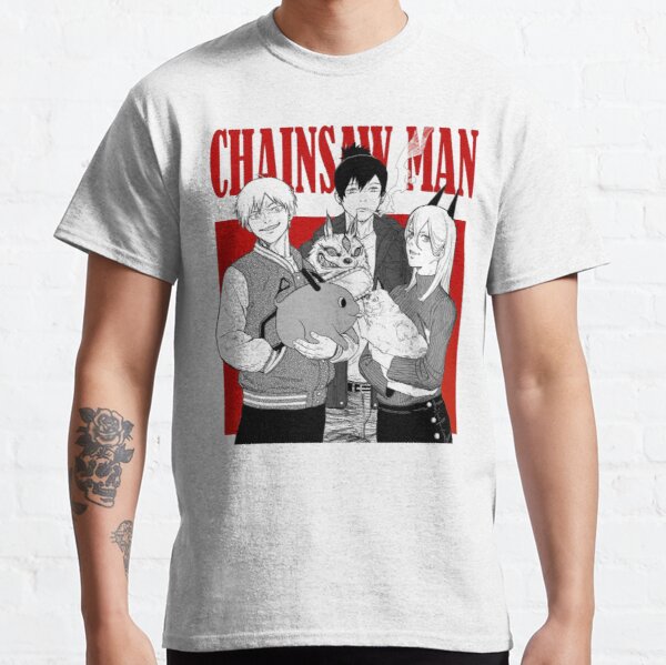 Chainsaw Links - Chainsaw Man - Denji Aki Power  Classic T-Shirt RB0908 product Offical chainsaw man Merch