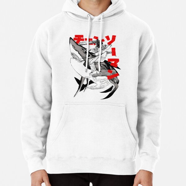 Chainsaw man riding shark  Pullover Hoodie RB0908 product Offical chainsaw man Merch