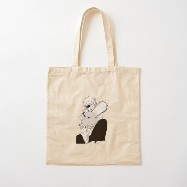 denji and pochita Cotton Tote Bag RB0908 product Offical chainsaw man Merch