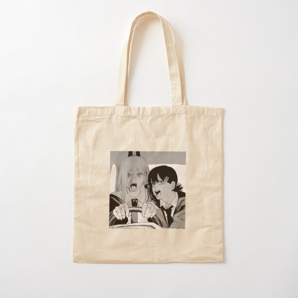 Chainsaw Man power and Kobeni Cotton Tote Bag RB0908 product Offical chainsaw man Merch
