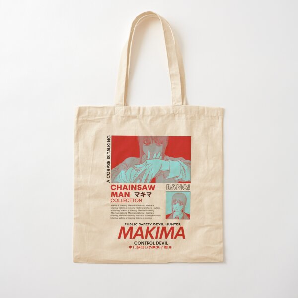 Makima Red - Chainsaw Man Cotton Tote Bag RB0908 product Offical chainsaw man Merch