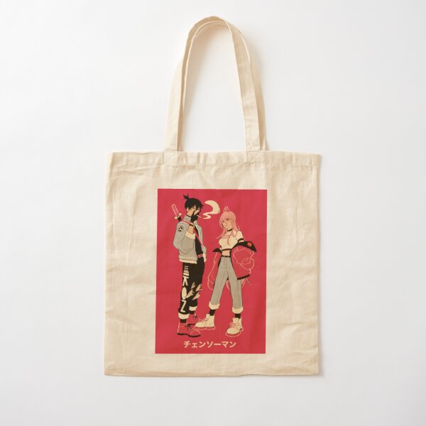 90s style aki & power Cotton Tote Bag RB0908 product Offical chainsaw man Merch