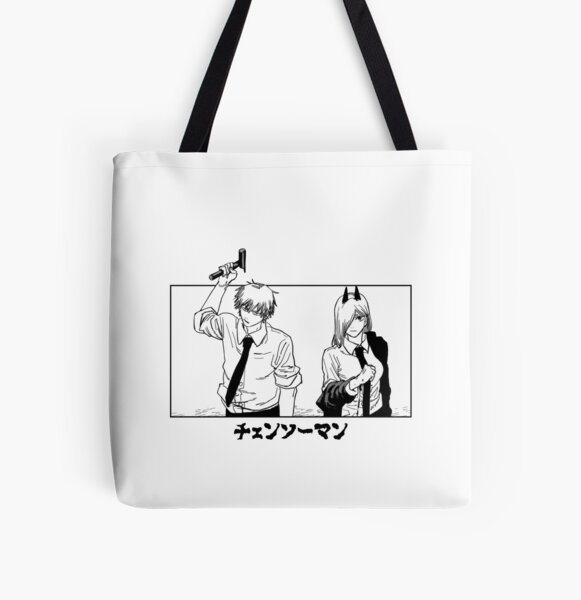Chainsaw Man Denji and Power All Over Print Tote Bag RB0908 product Offical chainsaw man Merch