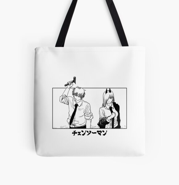 Chainsaw Man Bags - Pochita Black Canvas Crossbody Bags