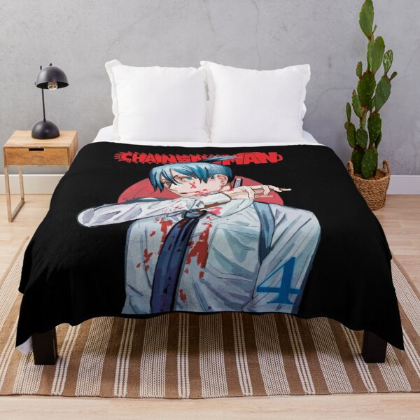 Chainsaw Man Aki Hayakawa Official Throw Blanket RB0908 product Offical chainsaw man Merch